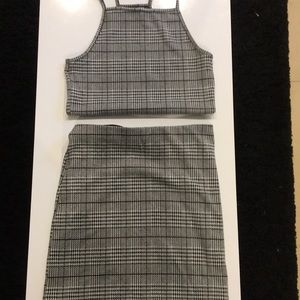 Crop top and skirt set